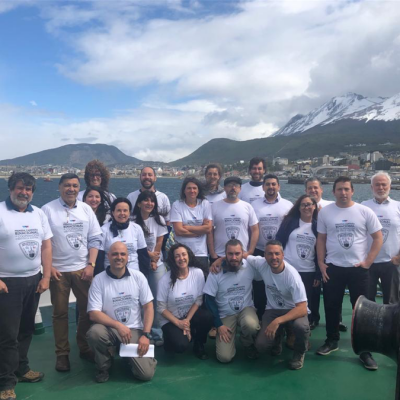 CADIC and UACh-IDEAL researchers in Ushuaia during bi-national Angelescu cruise 2019